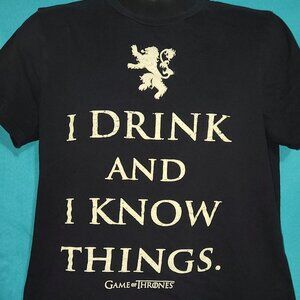 Women's Black Game Of Thrones T-Shirt, Size L